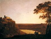 Lake Nemi at Sunset Joseph wright of derby